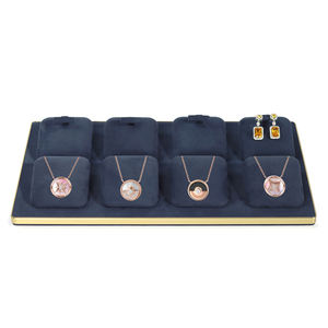 New Custom Black Microfiber Material Jewelry Display Props Counter Jewelry Necklace Ring <b>Earrings</b> Jewelry Display Props - Product Image 3