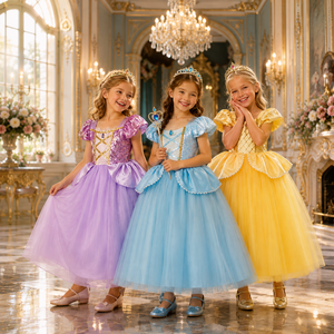 <span class=keywords><strong>Abito</strong></span> da <span class=keywords><strong>Principessa</strong></span> Giallo per Bambine, Costume per Festa di Compleanno, <span class=keywords><strong>Abito</strong></span> Formale <span class=keywords><strong>Blu</strong></span> per Bambine - Product Image 1