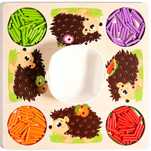 <span class=keywords><strong>Jeu</strong></span> de puzzle Montessori, hérisson, jeux de tri, mathématiques, sensorielles, puzzle d'apprentissage, jouets éducatifs pour enfants, garçons et filles - Product Image 6