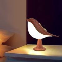Lampe de bureau en forme d'oiseau, 3 modes de couleur, lampe de table rechargeable, veilleuse portable, télécommande tactile, gradation contrôlable