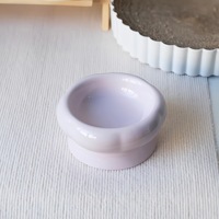Bol surélevé écologique pour chien et chat, protection du cou, ouverture large, céramique antidérapante avec support métallique