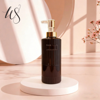Flacons de shampoing, gel douche, masque capillaire, lotion et soin capillaire à rayures verticales de 500 ml et 750 ml, directement de l'usine