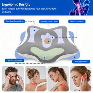 M Wholesale Butterfly Slow Rebound <b>Memory</b> Foam <b>Pillow</b> Custom Color Logo Neck Pain Relief Safe Skin-friendly Neck <b>Pillow</b> - Product Image 2