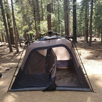 Carpa Ultraligera Plegable para 4 Personas, Carpa Impermeable para Acampar al Aire Libre en Familia, Equipo de Campamento Resistente al Viento con Ventanas de Malla