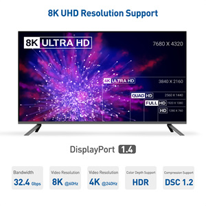 Hub USB C 8K <span class=keywords><strong>DisplayPort</strong></span> 2x USB-A 480Mbps Ethernet <span class=keywords><strong>RJ45</strong></span> Port PD100W Chargement 5-en-1 Hub USB Type C - Product Image 3