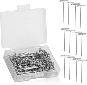 Paquete de 100 Alfileres de Costura en Forma de T de 1 Pulgada para Bloquear Tejidos, Cabeza de Maniquí, Costura, Crochet y Modelado - Product Image 1