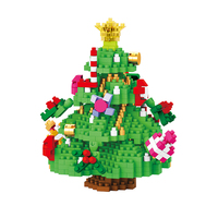 Juguetes de construcción de ABS de diseño personalizado, bloques de construcción modernos DIY, figuras educativas de regalo de Navidad para niños de 5 a 7 años empaquetados