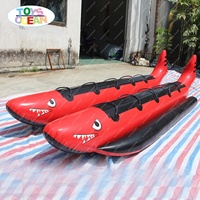 Desain Klasik Portabel 0.9mm PVC air terpal olahraga hiu tiup Banana Boat