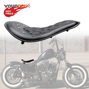 Housse de siège en cuir personnalisée à coussin simple et à ressort <span class=keywords><strong>vintage</strong></span> pour motos Harley Sportster XL883 XL1200 - Product Image 3