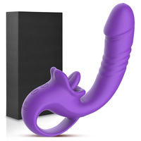 Vibrateur G-Spot Télescopique Séduisant à Léchage de Langue, Rechargeable USB, 10 Vitesses, pour Femmes, Masturbateur, Produits Sexuels pour Adultes, Vente en Gros