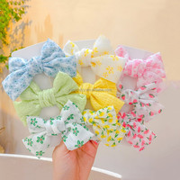 Accessoires de pinces à cheveux coréen pour bébés filles 3 pcs/set Tissu d'impression Bowknot Épingles à cheveux pour enfants Bow Coiffe Chapeaux Vente en gros