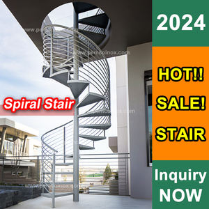 Design di Scale Rotonde da Esterno Salvaspazio con Ringhiera a Spirale Direttamente dalla Fabbrica di Scale di Foshan - Product Image 4