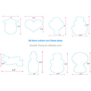 Ensemble de découpoirs à biscuits en plastique pour événements, moules à fondant en forme de cœur, bouteille de champagne, <span class=keywords><strong>biberon</strong></span> et sucette pour mariage, remise de diplôme, fête prénatale - Product Image 6