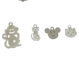 Colgante de acero inoxidable con dijes de oso y conejo para pulseras, collares y tobilleras, accesorios al por mayor - Product Image 4