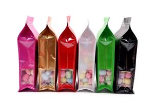 Kantong kopi hewan peliharaan, tahan kelembaban, kantong berdiri Foil aluminium, kantong kopi daur ulang dengan jendela bening & ritsleting untuk kemasan makanan ringan, teh, kopi - Product Image 3