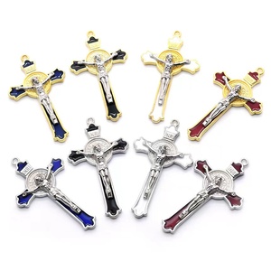 Aksesoris Religius Salib Yesus Kristus 4,5*7,6cm untuk Liontin Kalung Tasbih - Product Image 1