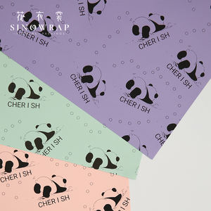 2025 SINOWRAP nouvelle fleur papier d'emballage <span class=keywords><strong>Panda</strong></span> motif 55*55CM 65Micro étanche emballage fleuriste fournitures nouvel an - Product Image 5