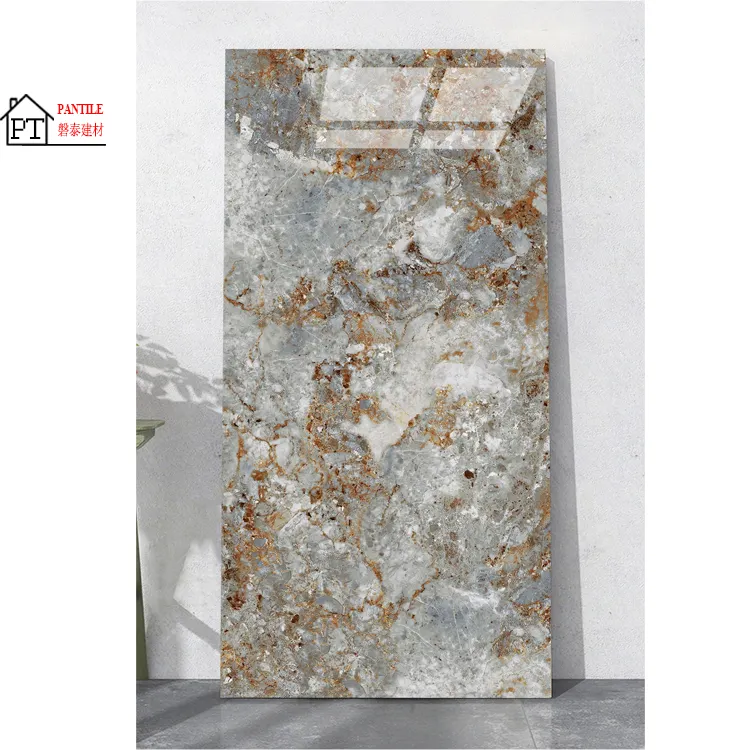 New Product Looks Like Wood Porcelain Floor Ceramic Tile Sintered Stone Cabinet Porcelain Polished Glazed Marble Look Slab