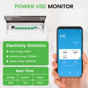 Monitor de CA 6 en 1 Tuya para riel DIN, 110V 220V 380V 100A, Medidor de Voltaje, Corriente, Factor de Potencia, Energía Activa (KWH) y Frecuencia (AMP) - Product Image 4