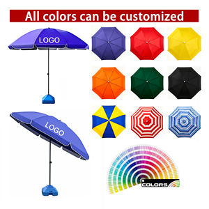 A buon mercato all'ingrosso portatile all'aperto spiaggia ombrellone poliestere ombrelloni con protezione Uv - Product Image 5