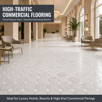 Carreaux carrés et mosaïque octogonale en marbre naturel poli de haute qualité pour les murs de salle de bain et les crédences de cuisine