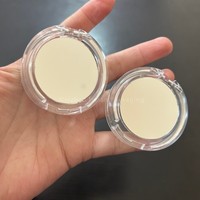 ISMAN Boîtier de fard à paupières rond transparent de luxe 3g avec miroir, cuvette intérieure de 35,9 mm, compact transparent pour blush, vente en gros, marque privée