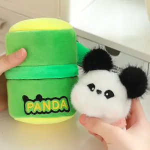 Custom Plush Toy Stuff Animals Keychain As A Backpack Accessory China Chubby Bear Plush Panda Keychain For Bage