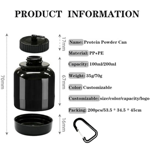 Porte-clés en plastique écologique pour protéines en poudre, avec logo personnalisé et étiquette autocollante, idéal pour la gym et les cadeaux promotionnels - Product Image 4