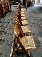 Chaise pliante en bois et bambou pour événements extérieurs, banquets, jardins et mariages – Vente en gros