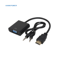 Adaptateur HD-MI vers VGA 1080P de haute qualité avec câble audio et vidéo HDTV de charge