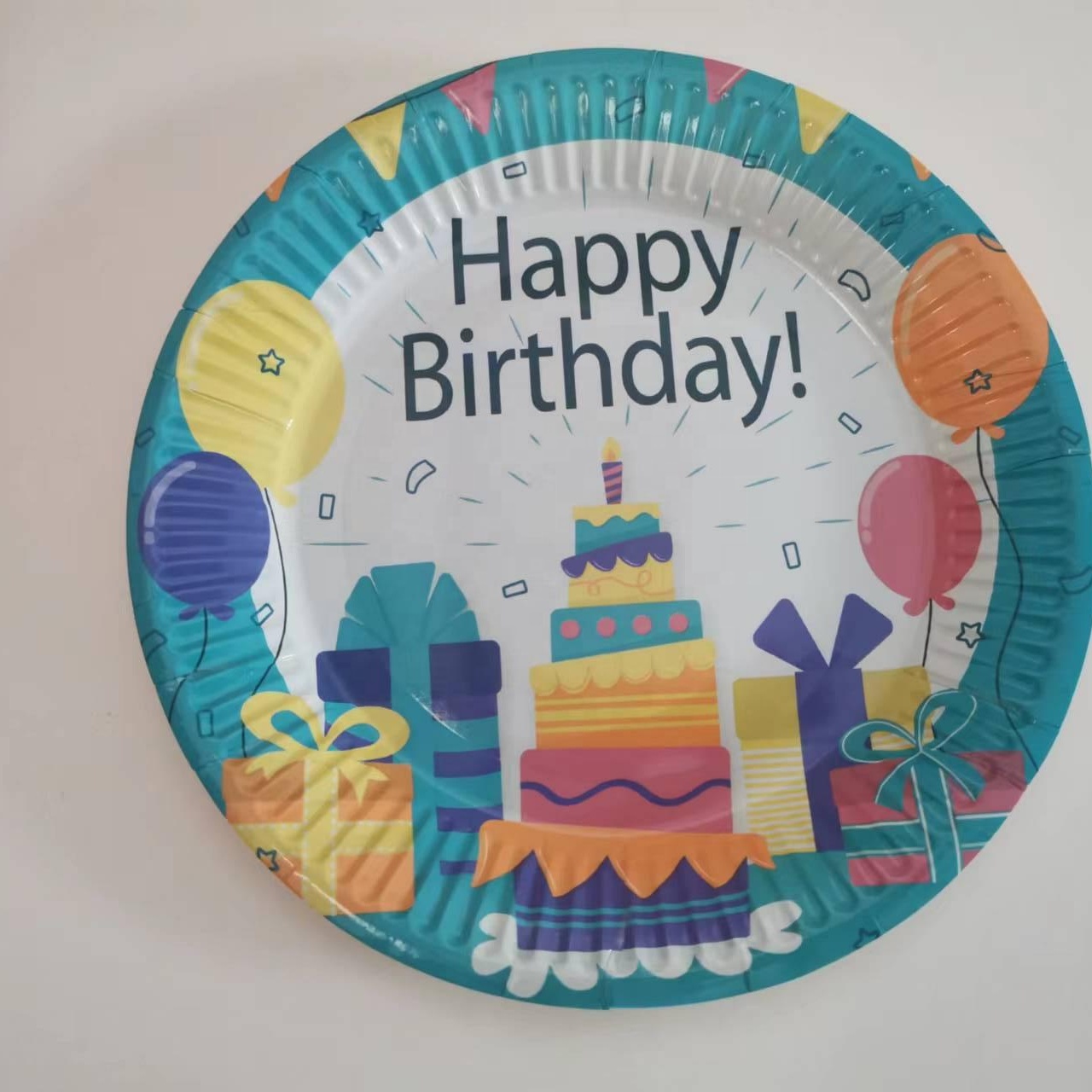 Round Disposable BPA Free Paper Plates & Bowls 5000 Pcs for Birthday Christmas Cake Trays