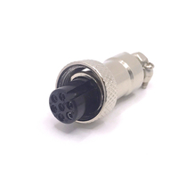 Conector hembra M12 Aviación recta GX12 Enchufe de tipo estándar de 7 pines para conectores circulares