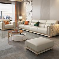 Canapé Sopa, design italien de luxe léger, cuir véritable de qualité supérieure, design moderne, canapé-lit confortable pour salon avec rembourrage en éponge