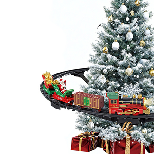 Juego de <span class=keywords><strong>tren</strong></span> de Navidad colgante eléctrico <span class=keywords><strong>para</strong></span> niños, juguetes de plástico, pistas en el árbol de Navidad con luz de humo y sonido - Product Image 6