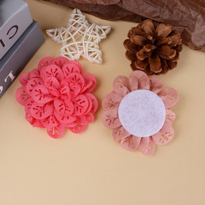 Handmade Lace Camellia <b>Flower</b> <b>Applique</b> For Hair Accessories Clothing Shoes Bags Decorative Brooches Elegant Fresh Sweet Style - Product Image 4
