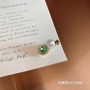 New Arrived French Women Hair Accessories Hair <b>Clips</b> Simply Retro Green Crystal Elegant Bobby Pins Hairgrips - Product Image 6