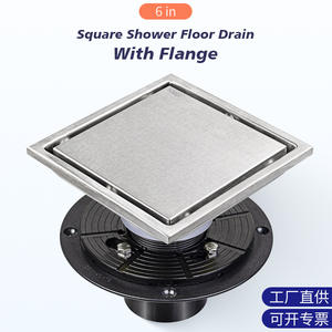 Siphon de douche carré moderne en acier inoxydable de 4 à 12 pouces, drain de sol décoratif dissimulé pour salle de bain - Product Image 2