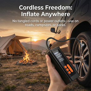 Portable Digital Tire Inflator <b>12V</b> LED Display 30L Min Single Cylinder Car Motorcycle Use - Product Image 2