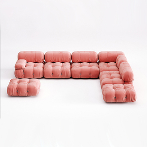 Mobili per camera da letto set di divani di lusso soggiorno divano componibile moderno grigio teddy tessuto modulare mario bellini sofa - Product Image 4