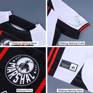 Maillot de football en polyester jacquard personnalisé en gros, marque privée OEM, respirant, sublimation, fabricant d'uniformes de match de football - Product Image 3