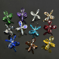 Pendentifs en verre transparents en forme de papillon arc-en-ciel pour lustre, pièces de décoration, prismes MH-G058