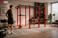 MRD Estación de Entrenamiento Funcional Grande, Rack de Sentadillas, Power Rack, Barra de Dominadas, Equipo de Gimnasio para Entrenamiento de Fuerza, Estación de Fitness