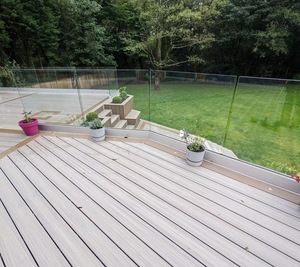 Hiện đại không thấm nước 18mm dày WPC decking với bề mặt hạt gỗ chống trượt ngoài trời tếch từ gỗ nguyên liệu nhựa nhà máy - Product Image 5