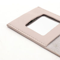 Nouvelle arrivée en cuir Pu cosmétique maquillage rouge à lèvres support présentoir organisateur mallette de rangement support boîte avec miroir