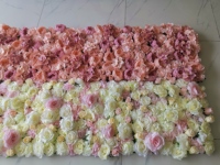 Kunden spezifisches Design künstliche Seiden rose und Hortensie Blumen wand hintergrund für Hochzeits dekoration zum Valentinstag