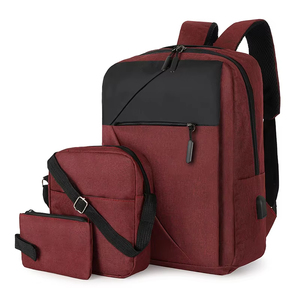 Mochilas Escolares Oxford de Gran Capacidad, Impermeables, con Diseño Geométrico y Puerto USB, Juego de 3 Piezas, para Estudiantes y Negocios, Venta al Por Mayor - Product Image 5