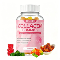 Complément alimentaire en bonbons gélifiés au collagène et au glutathion pour une peau éclatante, produit de beauté pour blanchir la peau