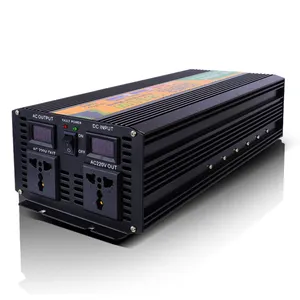 Inversor solar de potencia completa, inversor de corriente para coche, convertidor DC 12V a 110V AC