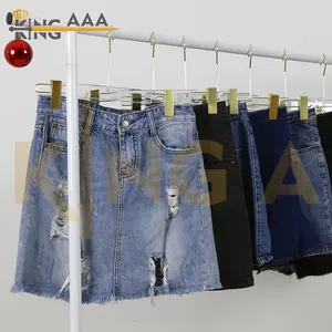 Gracer Second Hand Clothes Factory Used Clothes Supplier Fashion Women Skirt Jeans