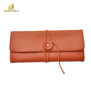 Sac à cosmétiques cylindrique pour femmes en cuir d'autruche tendance, trousse de <span class=keywords><strong>maquillage</strong></span>, boîte élégante pour bijoux - Product Image 3